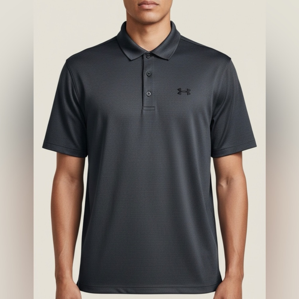 Under Armour Men's Charcoal Polo Shirt - Picture 1 of 5